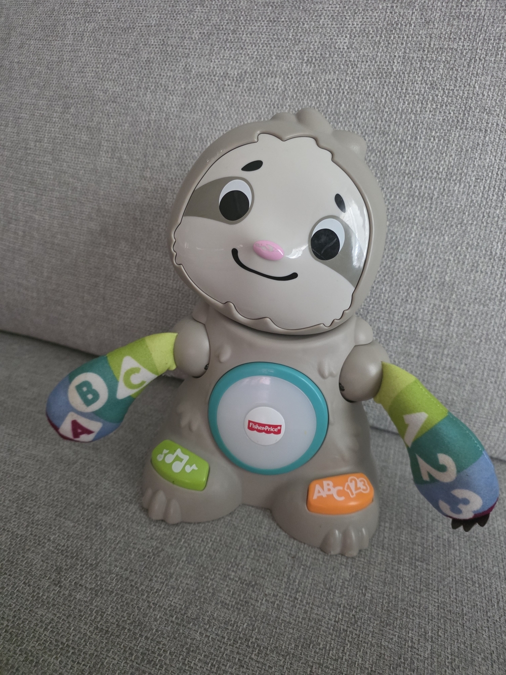 Fisher-Price Interactive Sloth Learning Toy - Gray with Colorful Arms